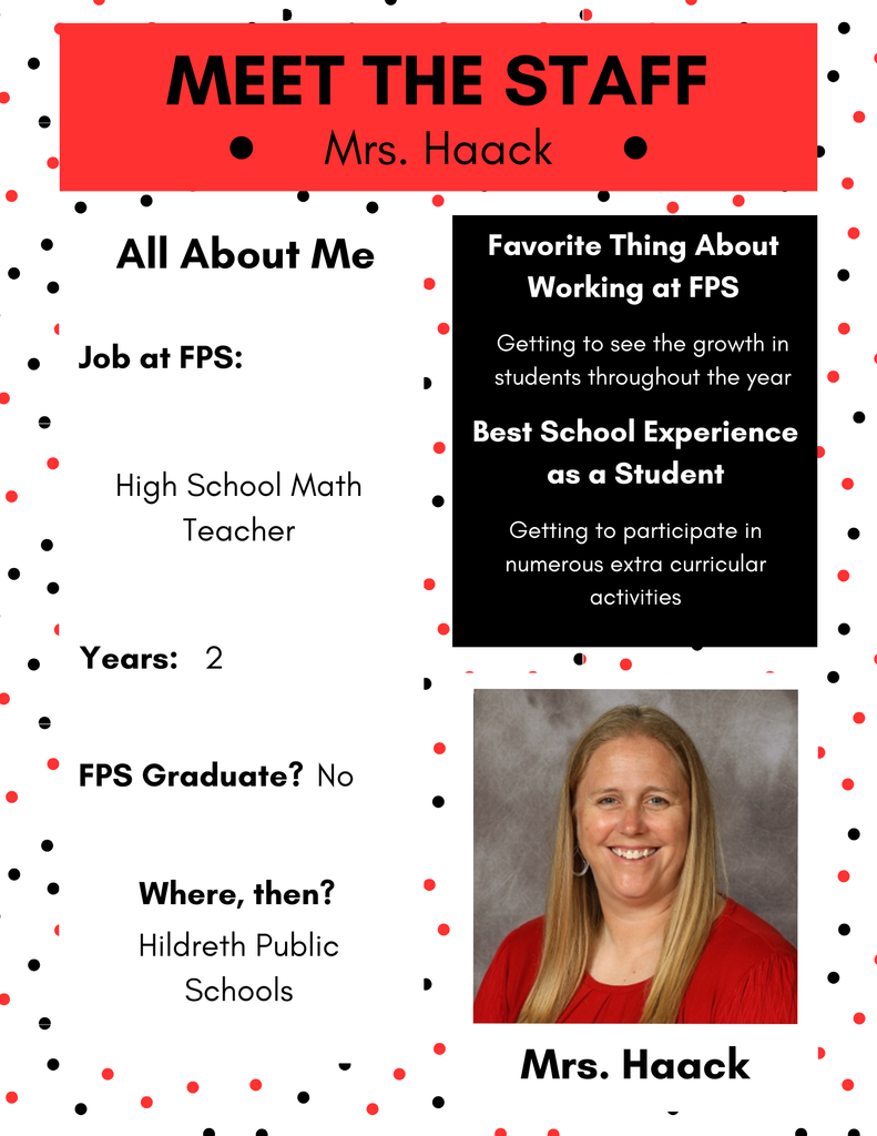 Meet the Staff! Mrs. Haack