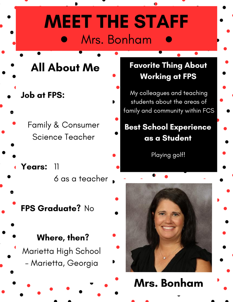Meet the Staff! Mrs. Bonham