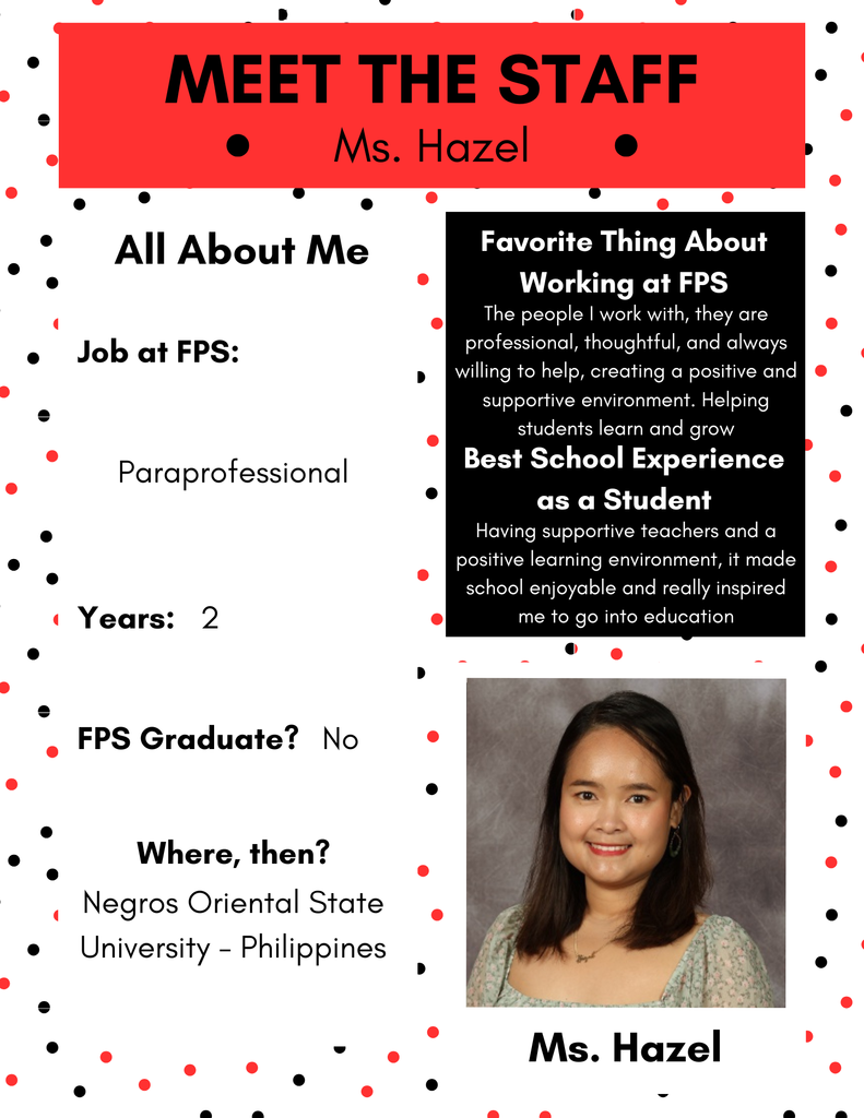 Meet the Staff! Ms. Hazel