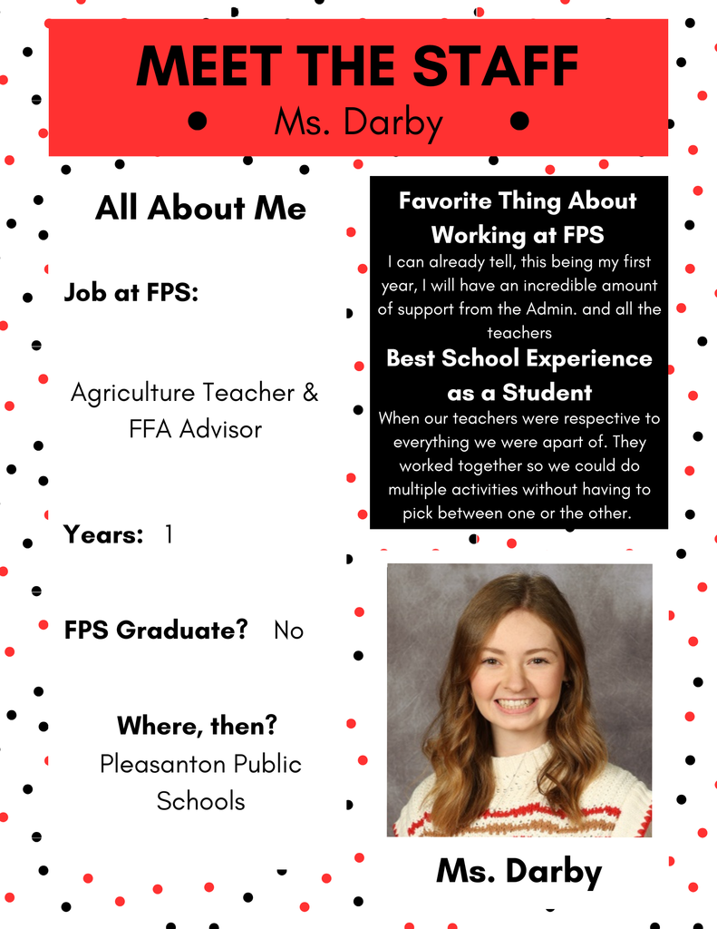 Meet the Staff! Ms. Darby