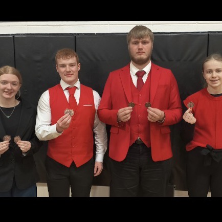 District Individual Medal Winners Jayden Lind, Steel Marks, Isaac Haack and Olivia Haack 