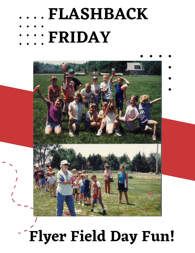 Elementary students from the past at the field day event.