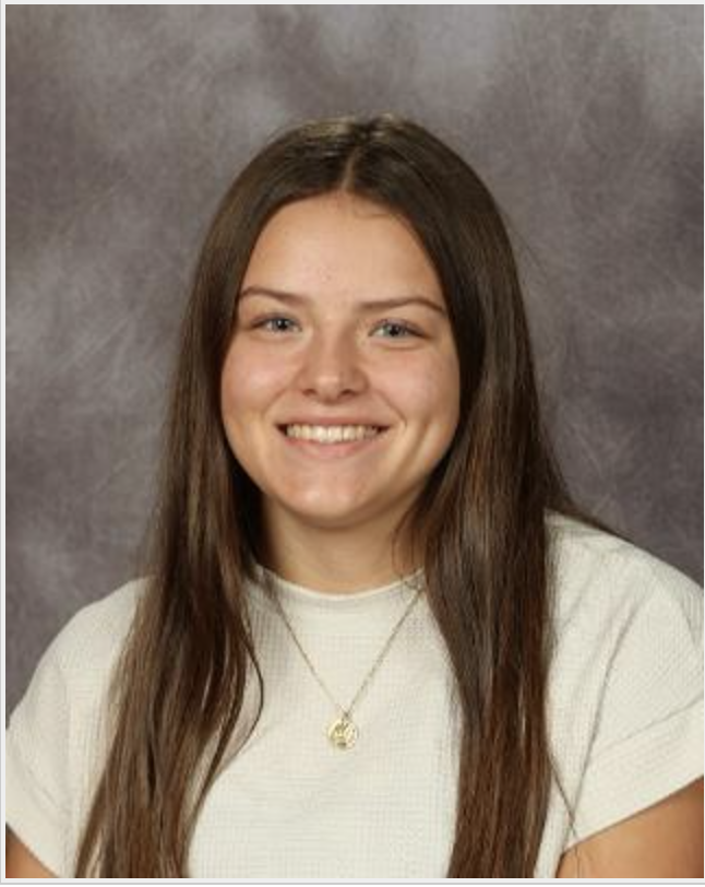 Picture of Lyra Peterman.  Lyra  earned  Omaha World-Herald Honorable Mention All-Nebraska honors in girls basketball.