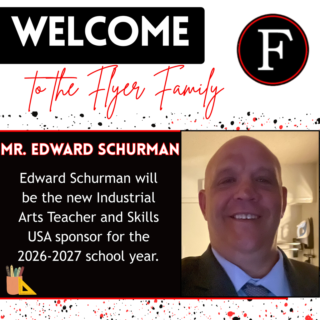 new staff - edward schurman will be the new industrial arts teacher and skills usa sponsor for next year