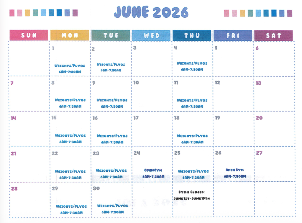 Summer High School Volleyball Schedule 