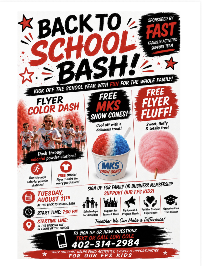 FAST Flyer for Back to School Bash