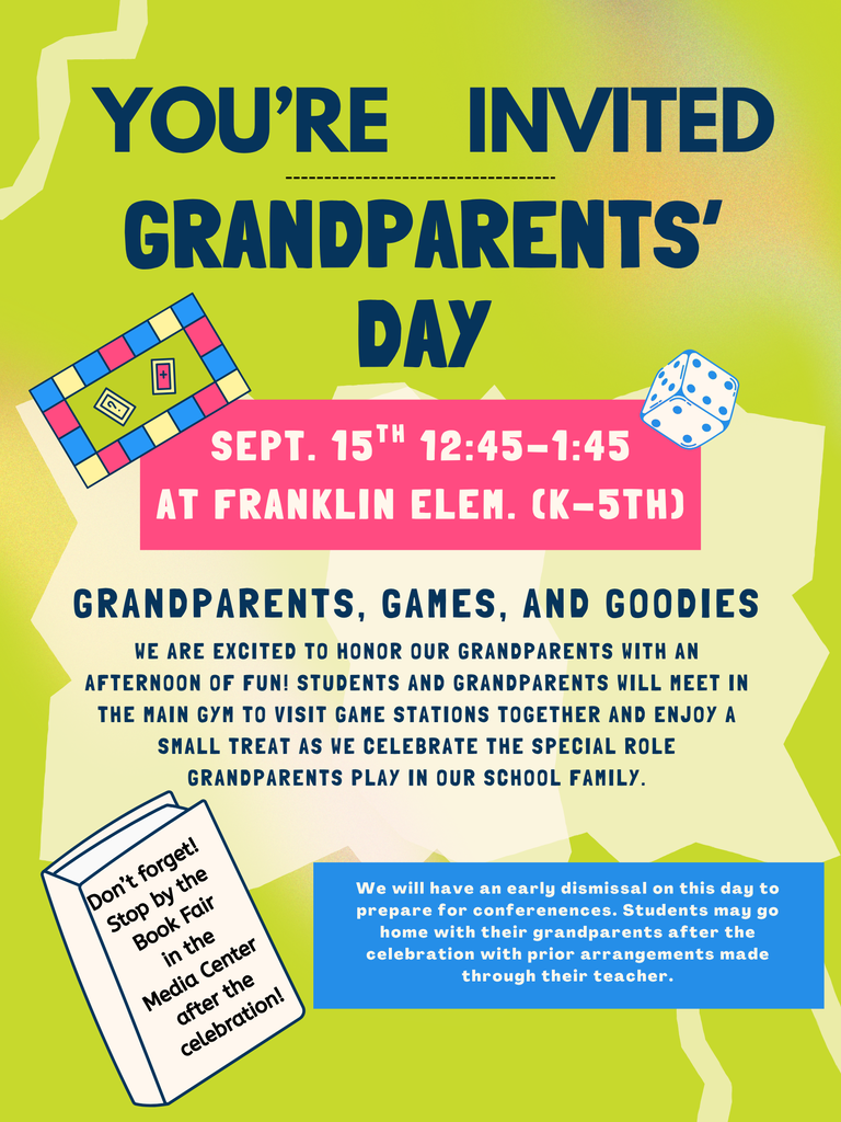 Grand Parents Day Sept 15th from 12:45-1:45