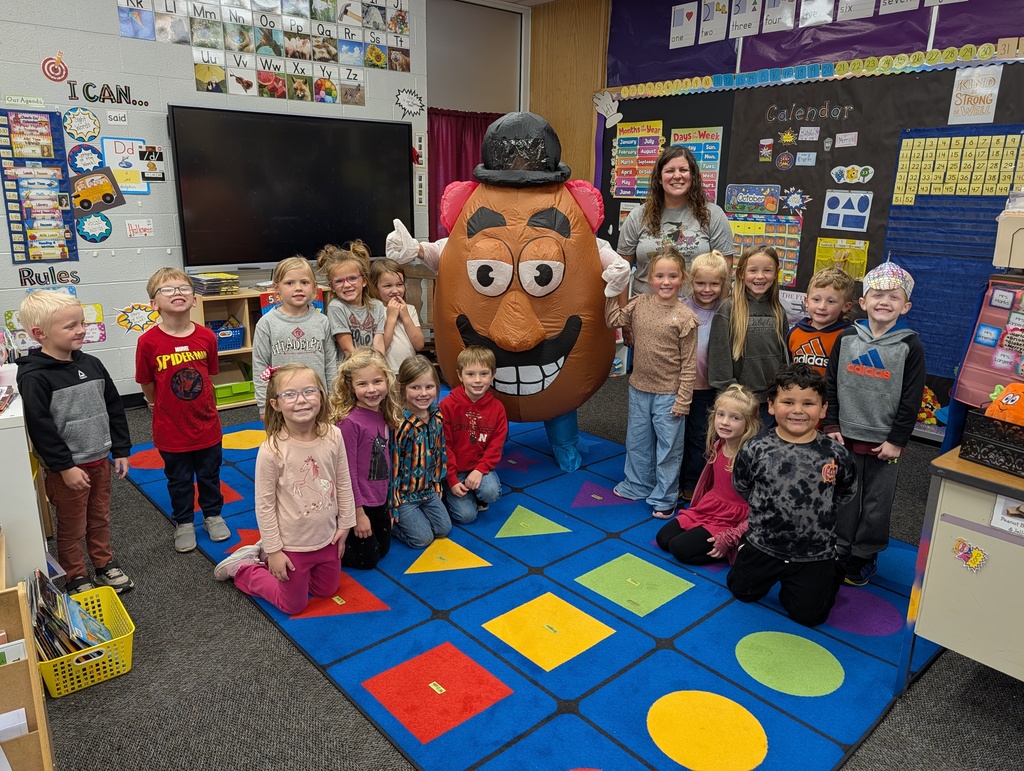 Kindergarten class with their Mr. Potato Head.