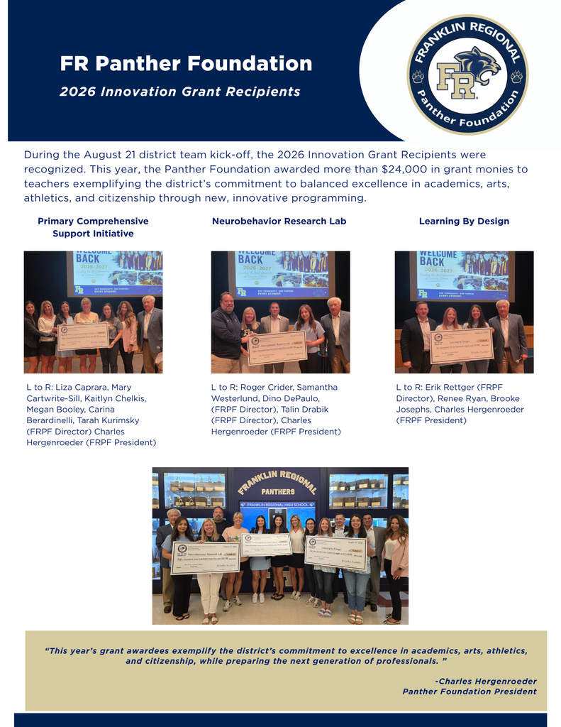 A slide shows three groups of people receiving awards. One group stands in front of a presentation screen.
