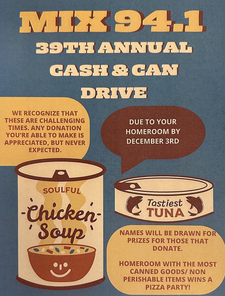 Radio station promotion for Cash & cans food drive