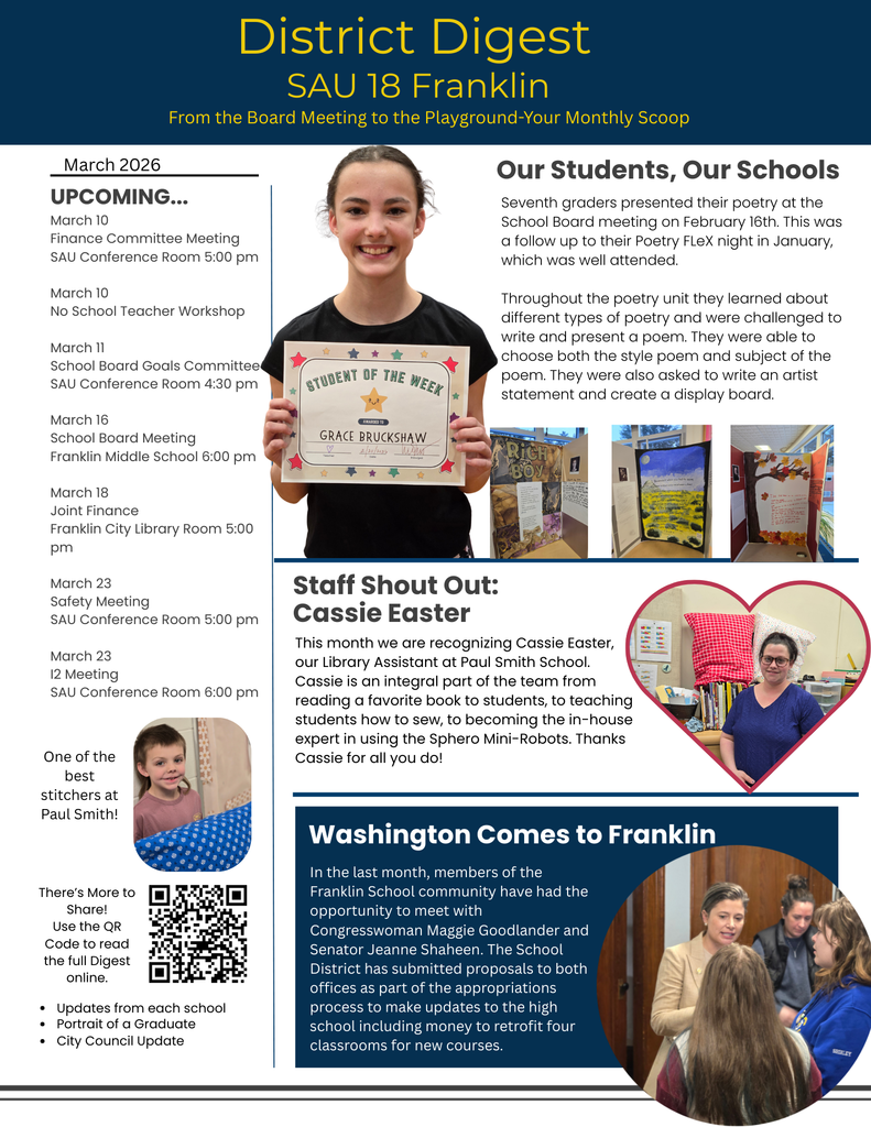 front Page of the district digest