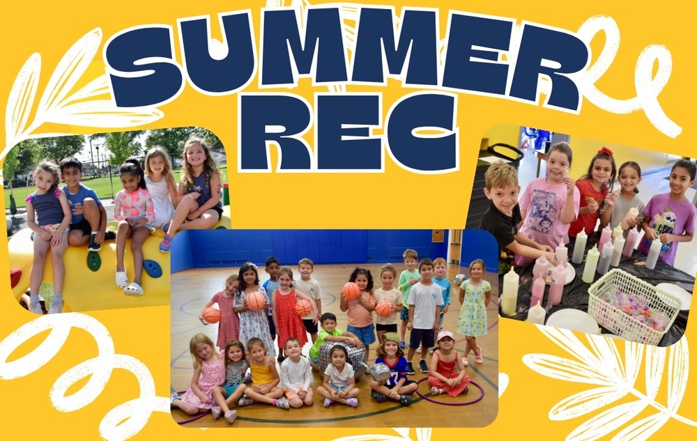 Summer Rec graphic, a collage of students having fun.