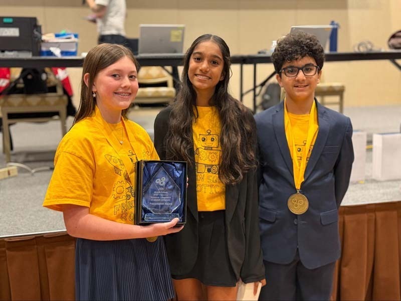 The district’s robotics team, comprised of 14 sixth grade students from all three school buildings, competed against 13 teams from across New York State at the STEP Statewide Robotics Competition