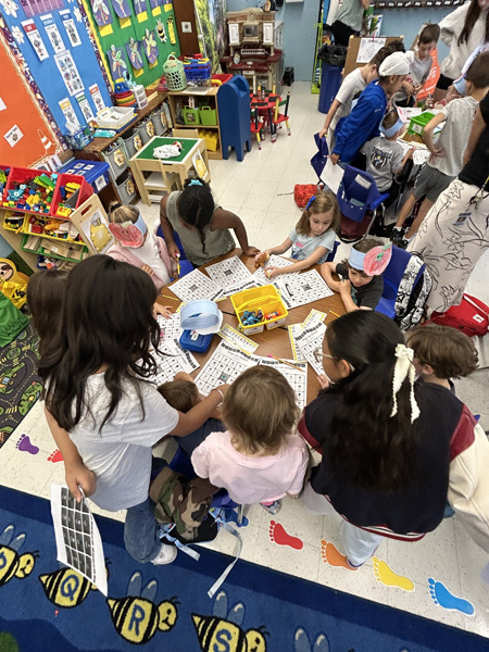 students in classroom  at desk