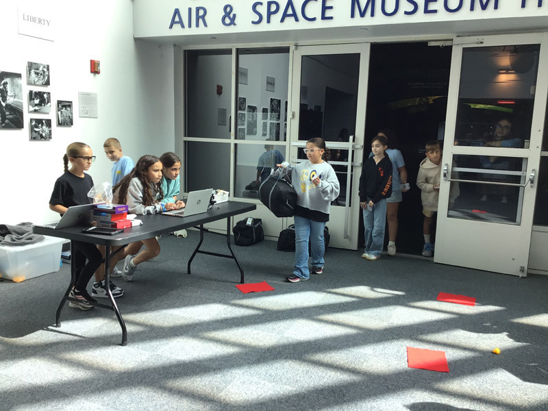 students in museum