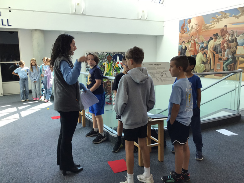 students in museum