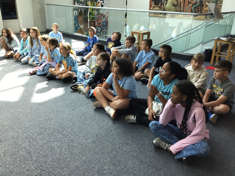 students in museum