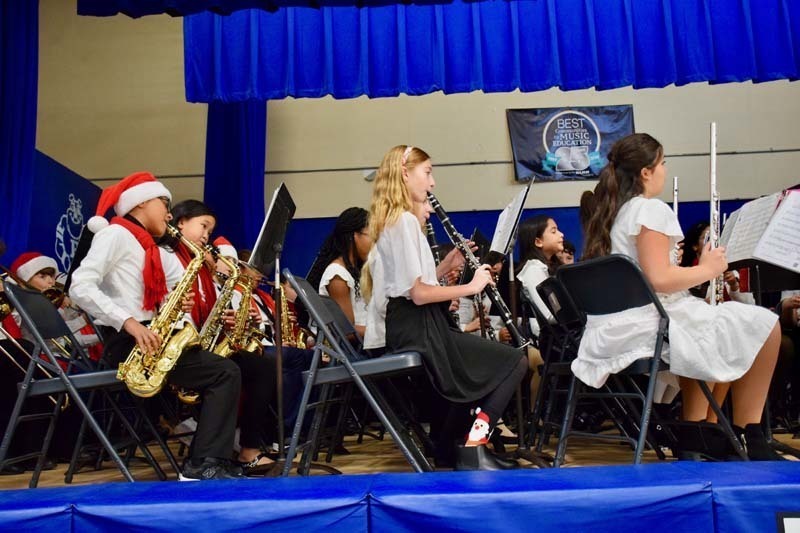 Polk Street School’s band and chorus students