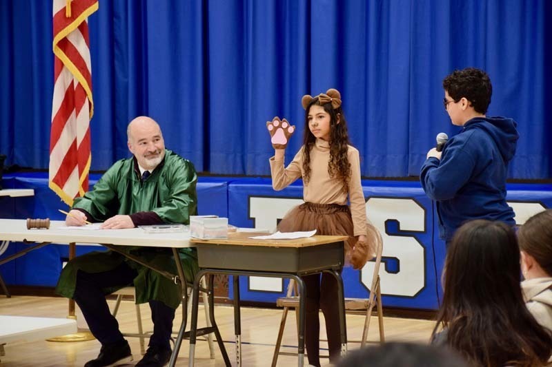 Polk Street School’s fifth graders recently stepped into the world of law with a creative fairytale spin during their presentation of “The Trial of Goldilocks.”