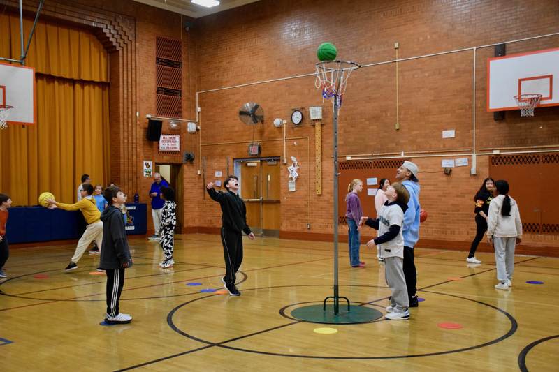 Fifth and sixth grade students are staying active and building teamwork skills in the second annual after-school intramural program, hosted at John Street School.