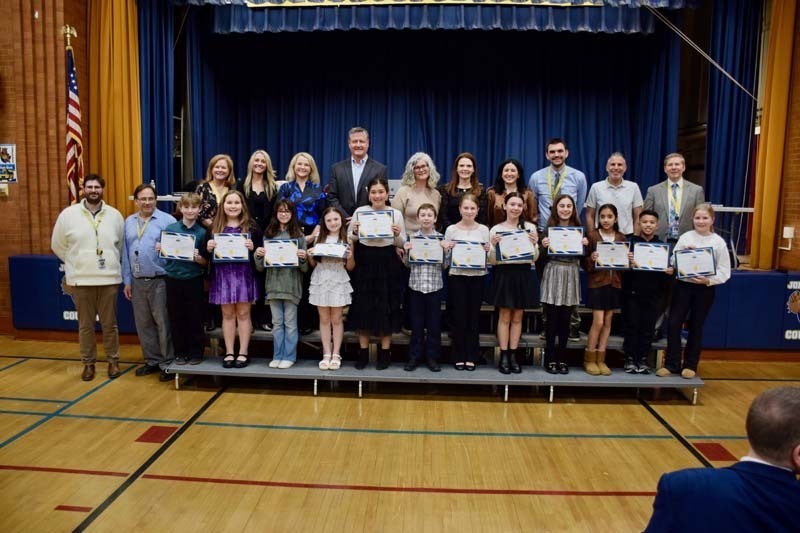 The district celebrated Music in Our Schools Month with special student performances and recognitions during the board of education meeting on March 11.
