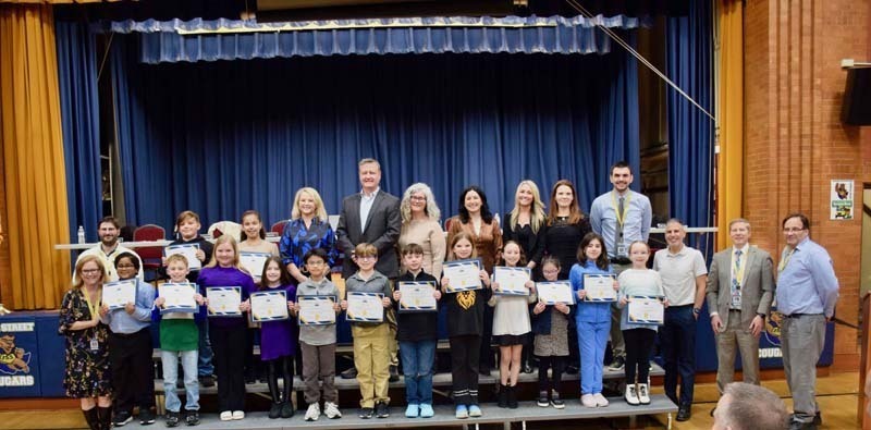 The district celebrated Music in Our Schools Month with special student performances and recognitions during the board of education meeting on March 11.