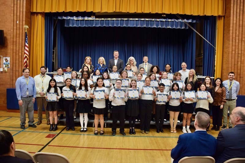 The district celebrated Music in Our Schools Month with special student performances and recognitions during the board of education meeting on March 11.