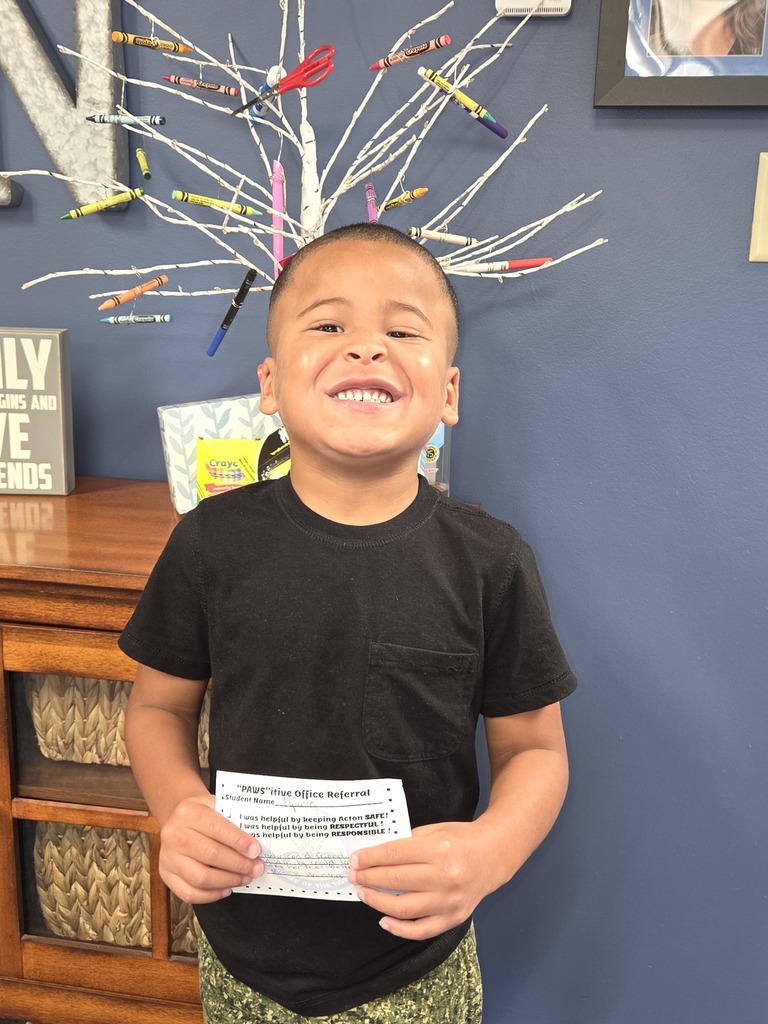 Student was awarded PAWSitive Office Referral