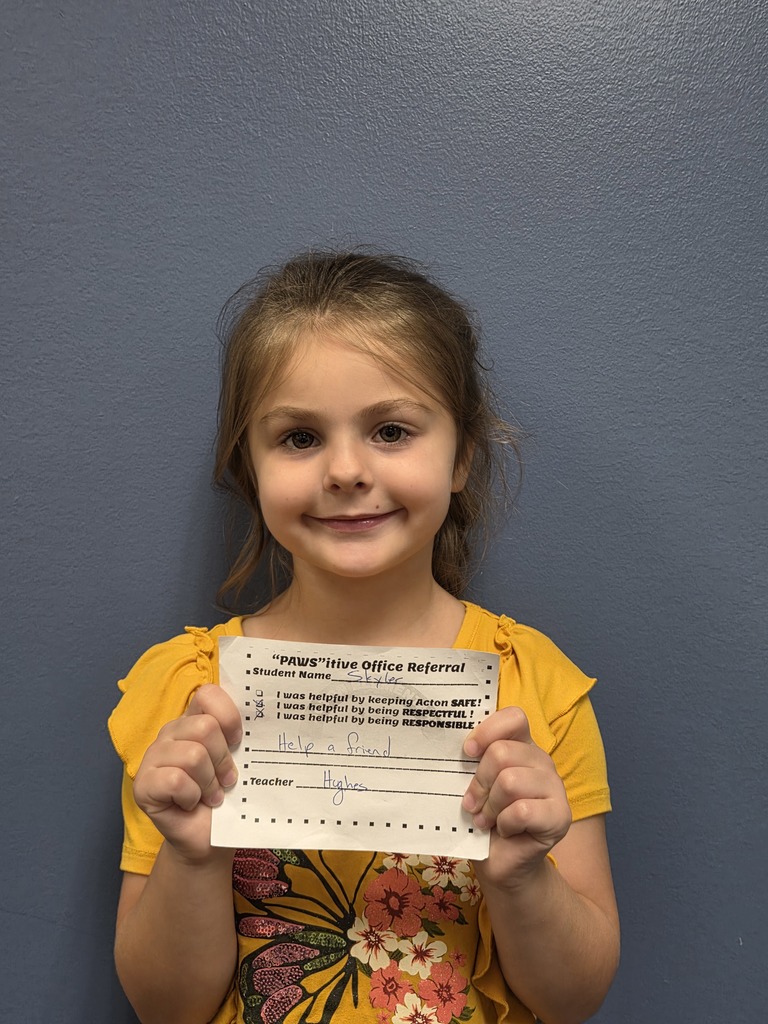 Student with Pawsitive Office Referral