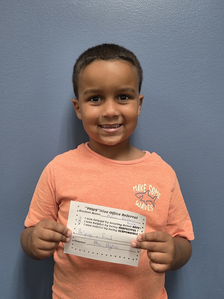 Student with Pawsitive Office Referral