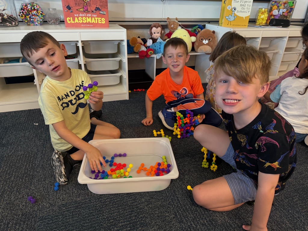 Kindergarten students during indoor recess