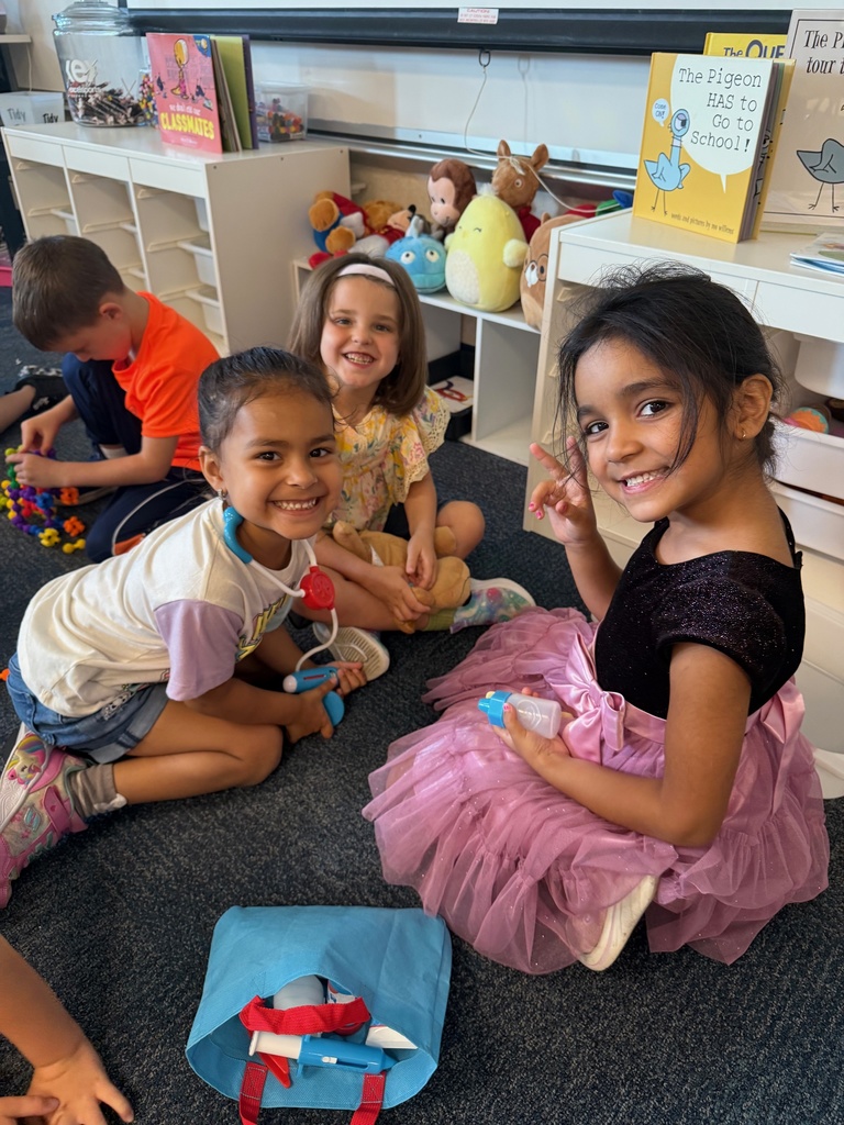 Kindergarten students during indoor recess