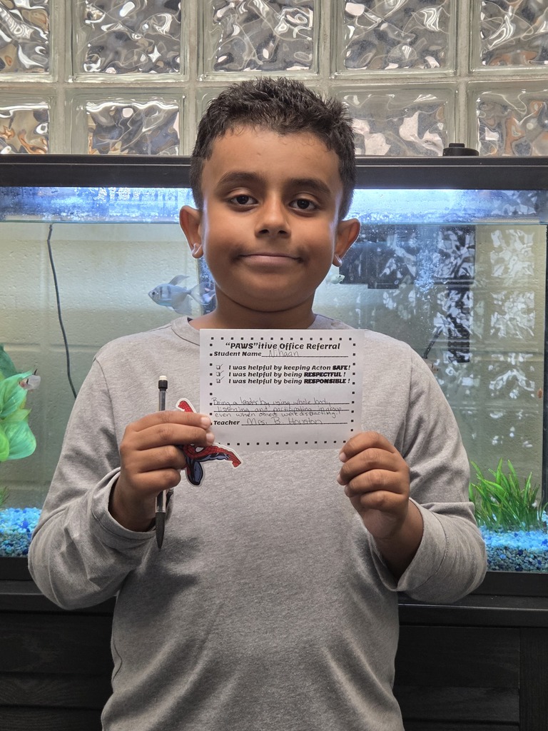 Student with Pawsitive Office Referral