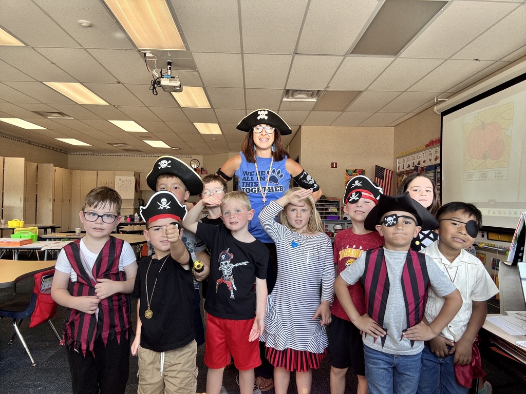 Kindergarten class dressed like pirates