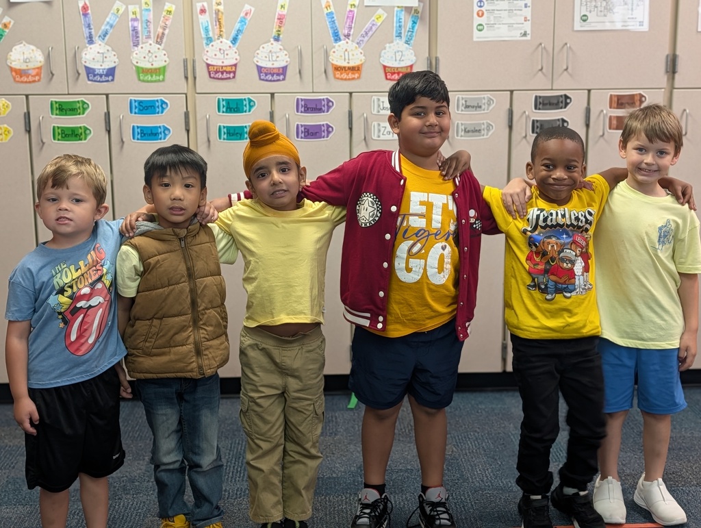 Students celebrating homecoming week with YELLOW energy Homecoming Spirit!