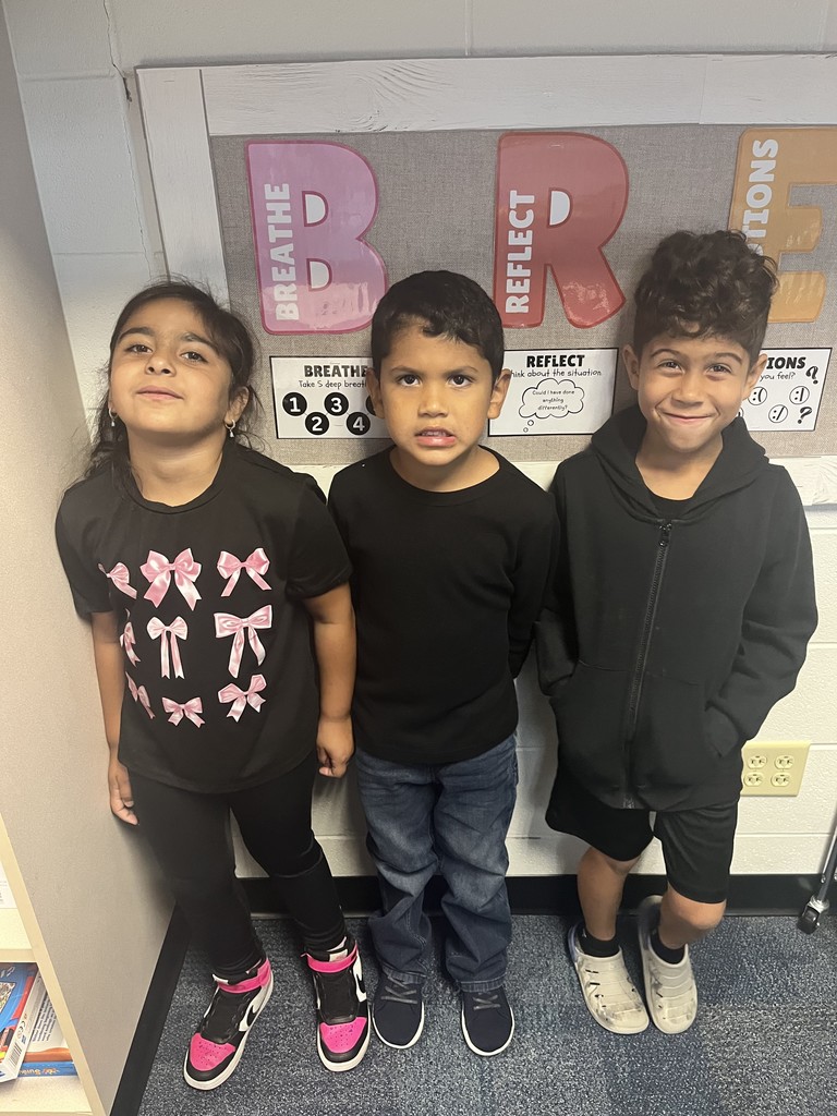 Students celebrating homecoming week wearing BLACK !