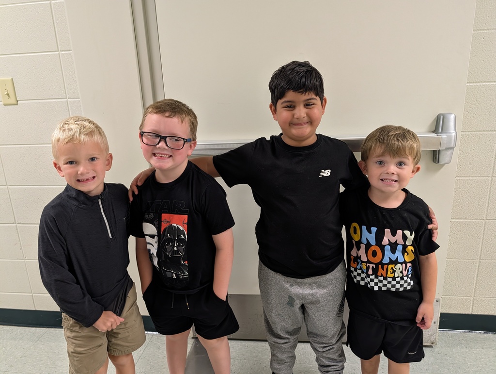 Students celebrating homecoming week wearing BLACK !