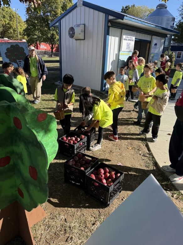 students participating in field trip activity