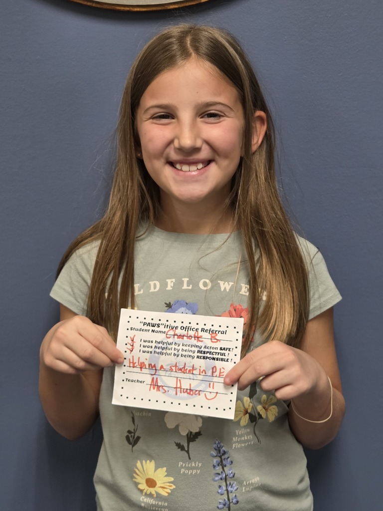 Student with Pawsitive Office Referral