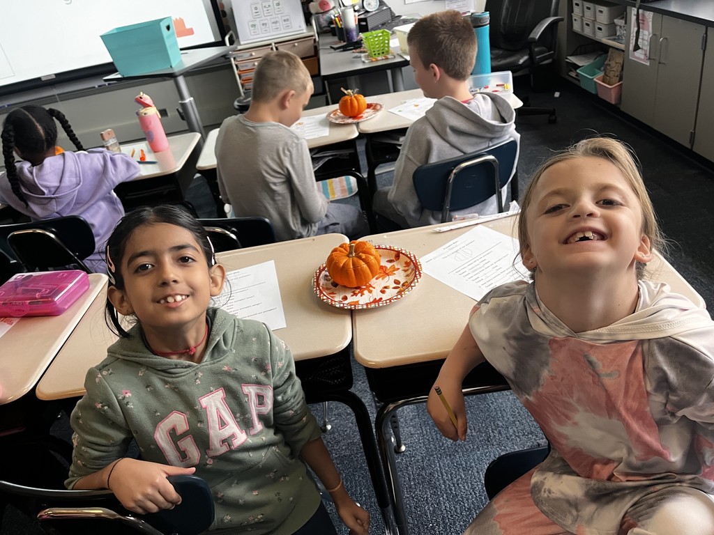 Students doing Pumpkin Math
