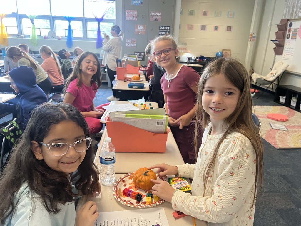 Students doing Pumpkin Math