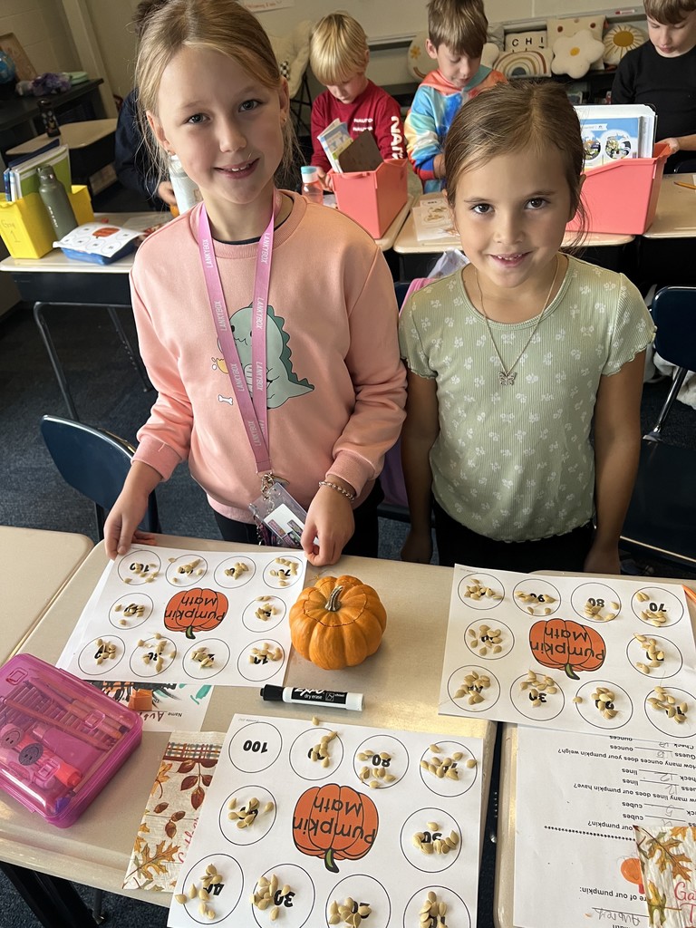 Students doing Pumpkin Math
