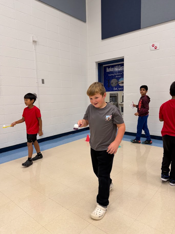 students having fun during their fall party