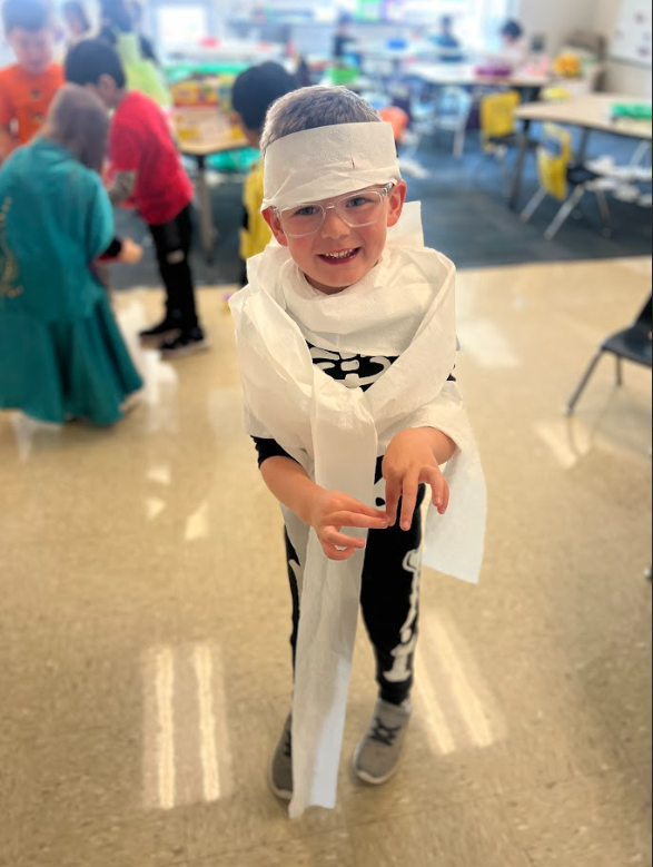 students having fun during their fall party