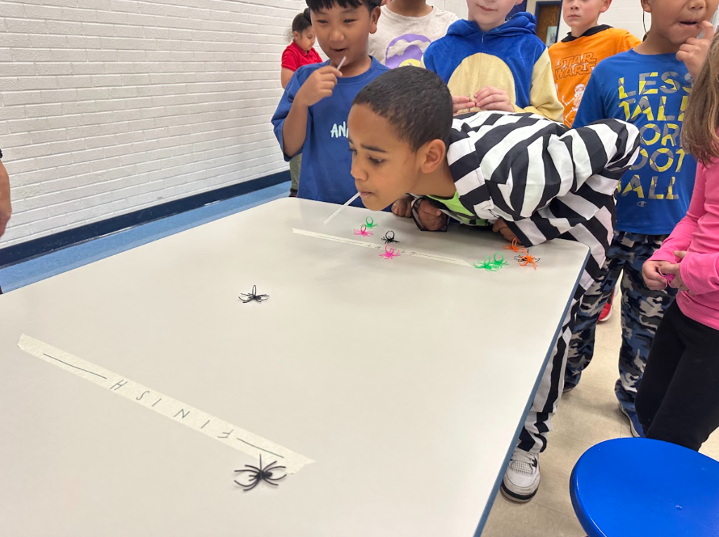 students having fun during their fall party