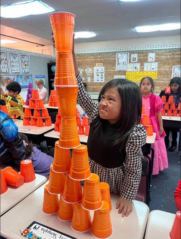 students having fun during their fall party