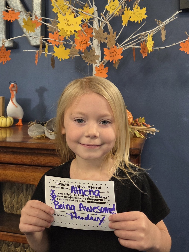 Student with Pawsitive Office Referral