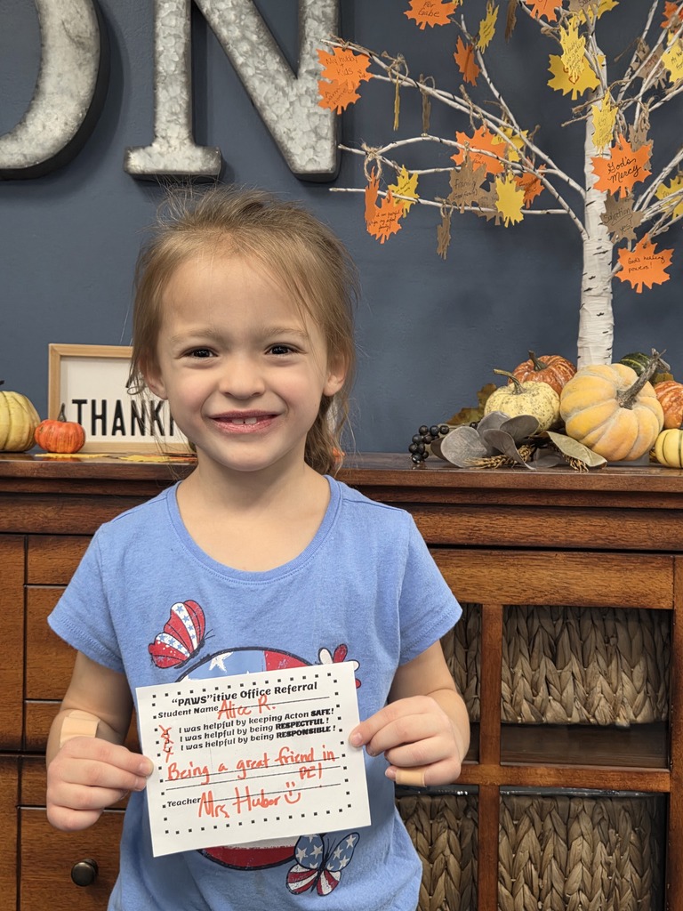 Student with Pawsitive Office Referral