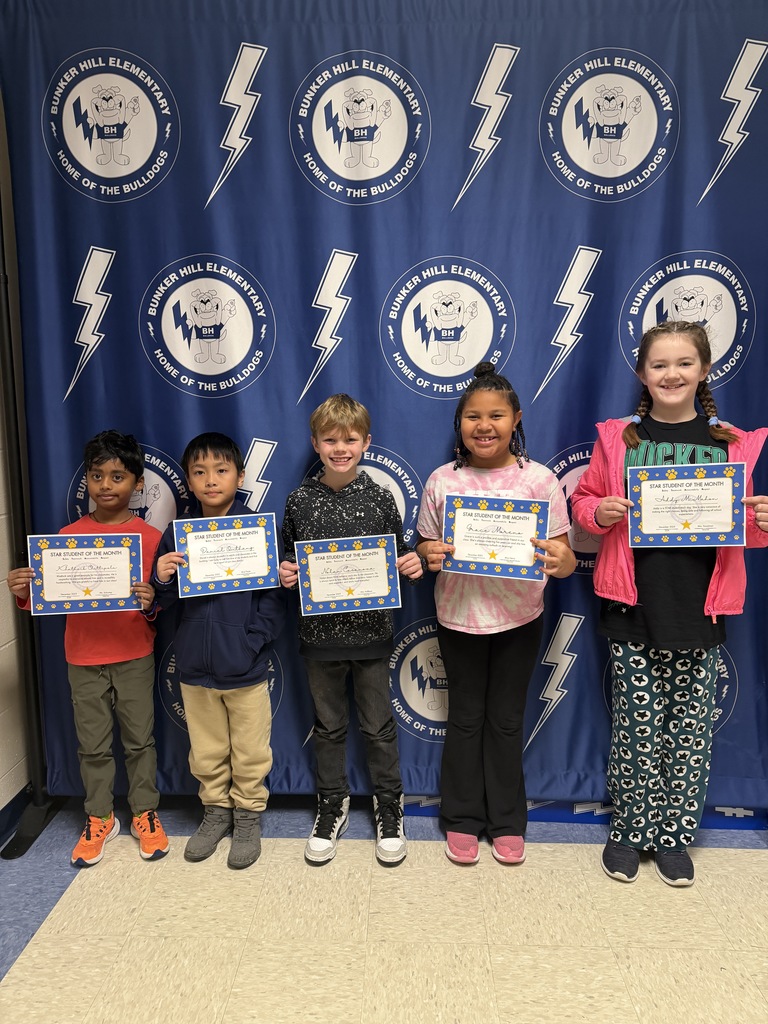 Third grade students of the month