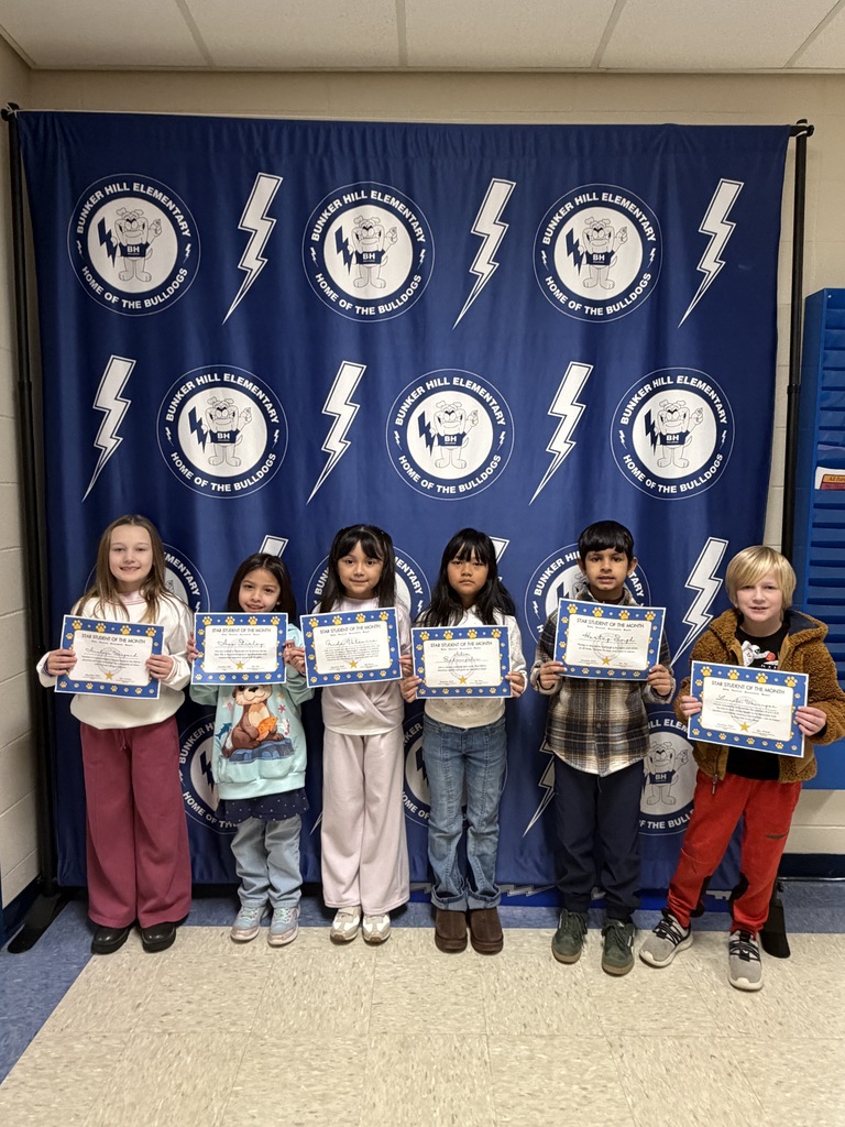 Second grade students of the month